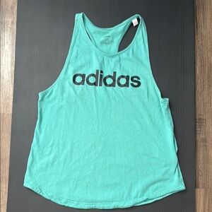 Adidas Green Sleeveless Tank Top Athletic Style